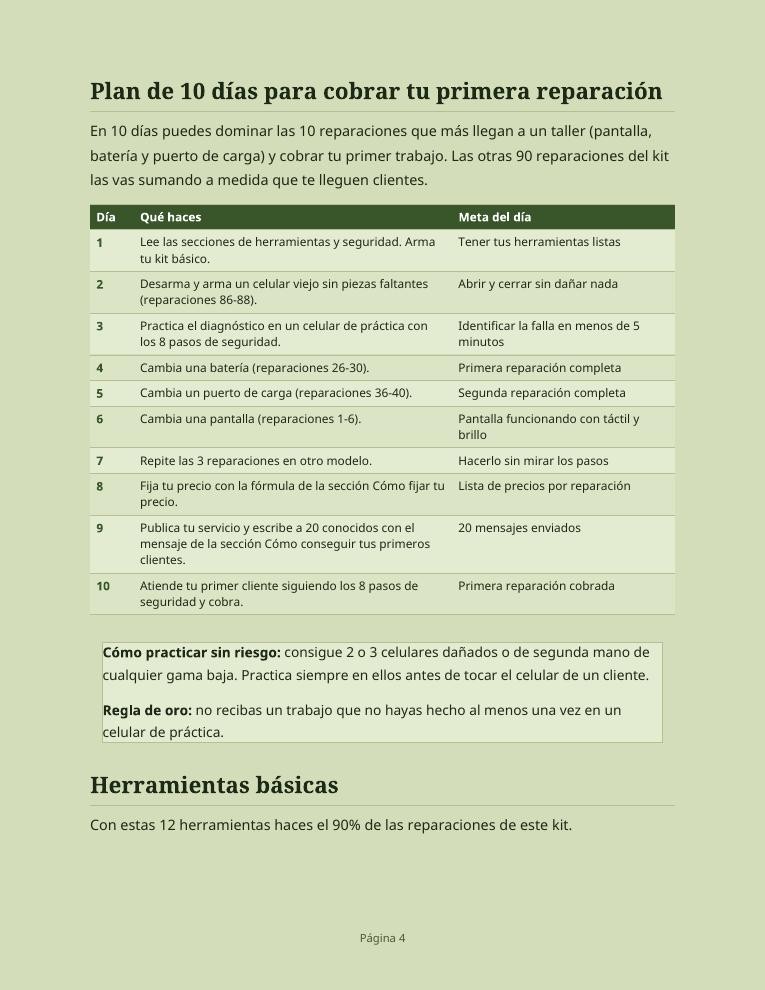 Página interior: Plan de 10 días