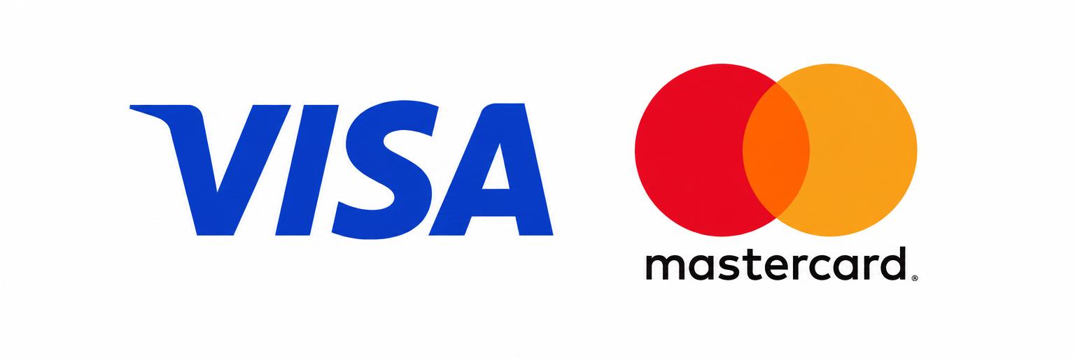 Métodos de pago: Visa y Mastercard